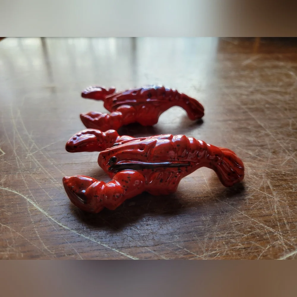 Vintage Red Lobster Ceramic Salt & Pepper Shakers New